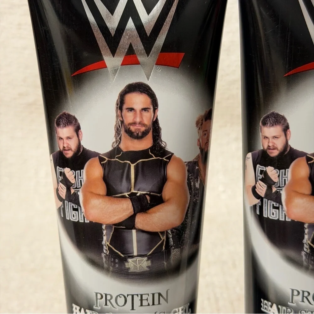 Lot (2) WWE Protein Hair Styling Gel - Black and Gold
